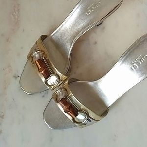 GUCCI - horsebit bamboo mules